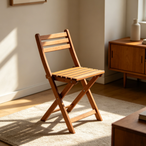Folding Wooden Dining Chair for Occasional Use